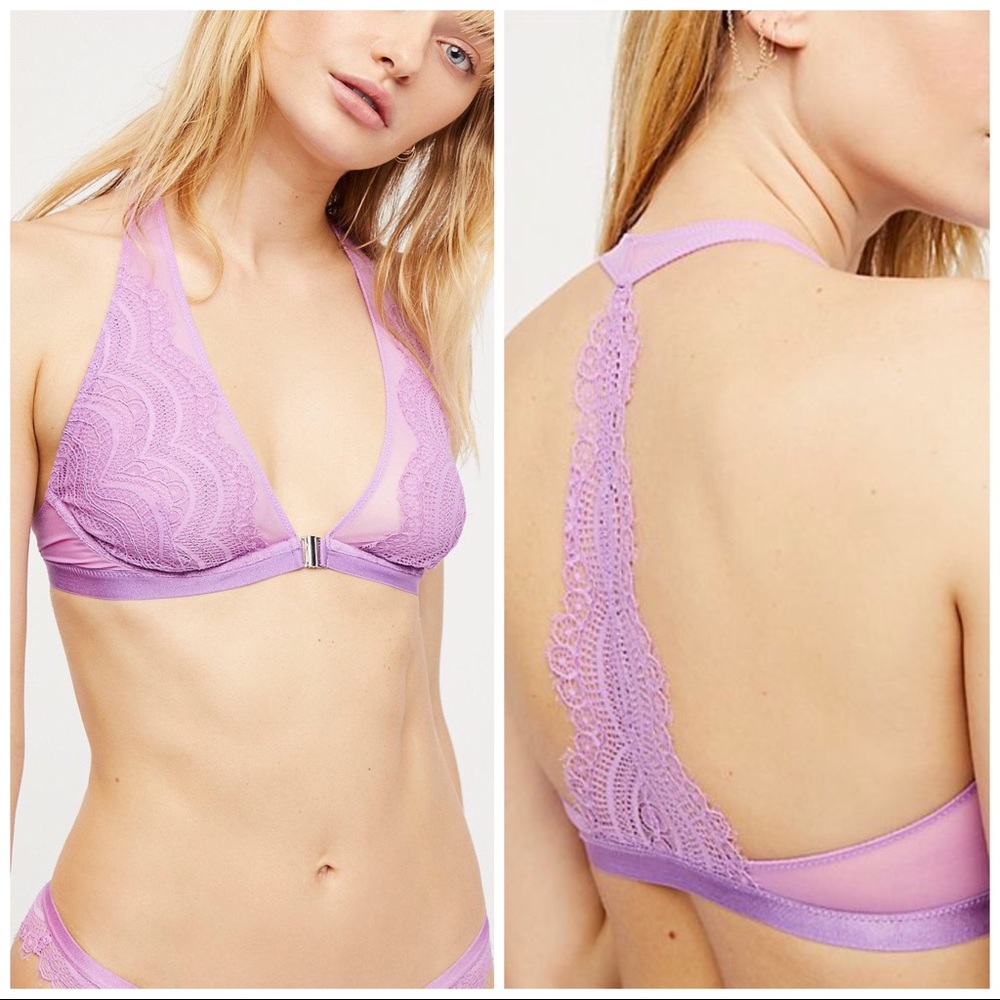Free People Clara Lace Back Tanga Bra